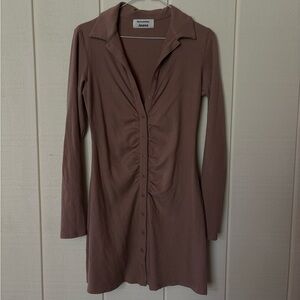 Reformation Amy Dress in Sand Size L